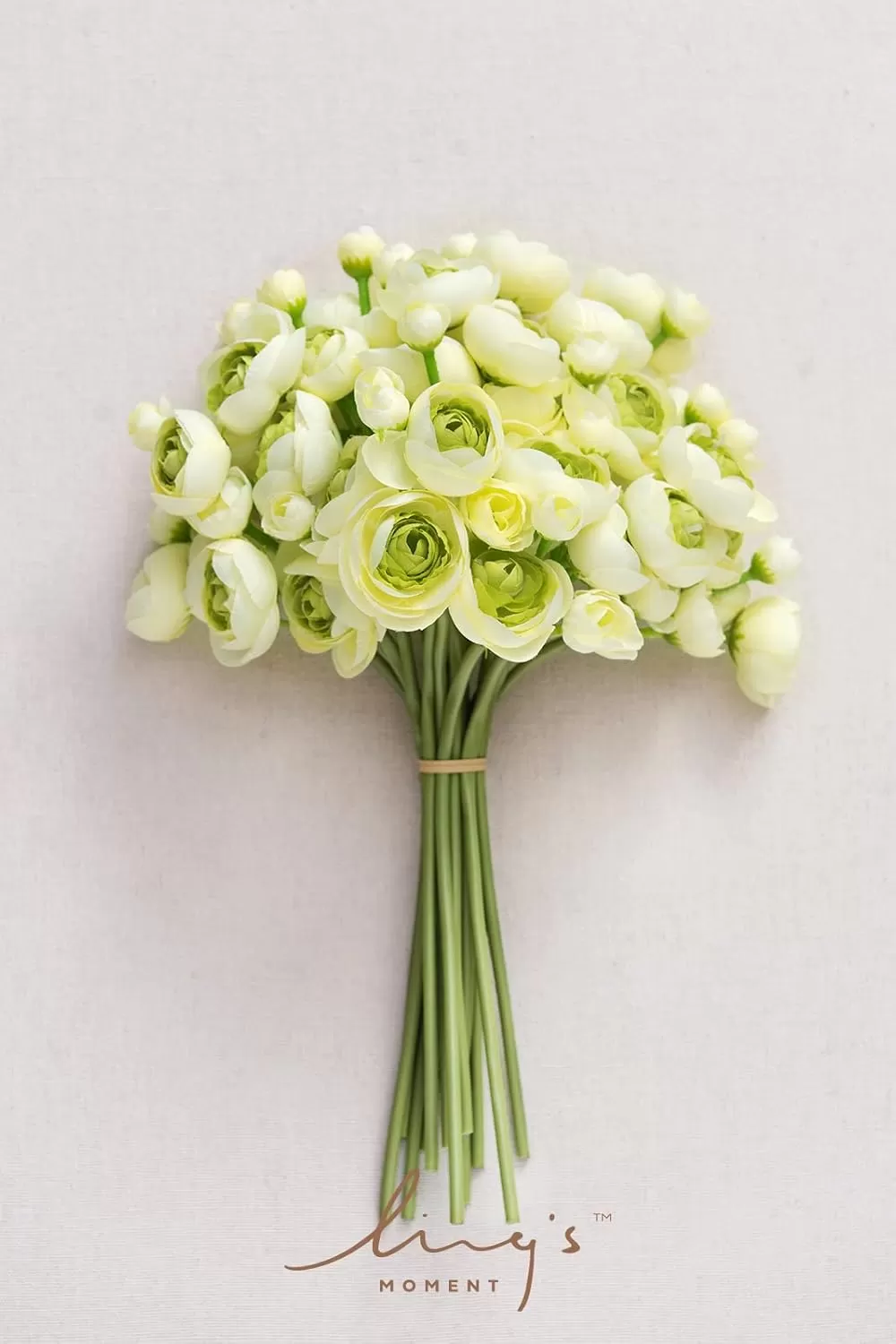 imageLings Moment Ranunculus Artificial Flower Faux Silk Mini Ranunculus Flowers for DIY Bouquet Bulk Fake Wedding Filler Flowers for Centerpieces Arrangements Bridal Shower Decorations Citrus OrangeGreen