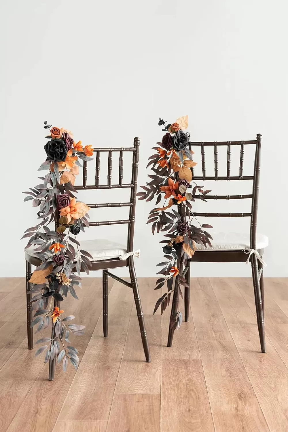 imageLings Moment Terracotta Artificial Flowers Greenery Deluxe Box Set Burnt Orange Fake Flower for DIY Wedding Bridal Bouquet Centerpieces Decor Floral Arrangement Decor etcBlack  Orange