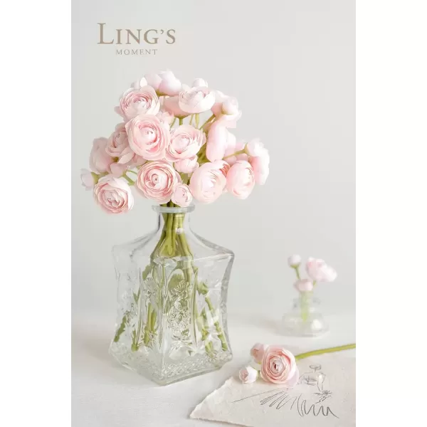 imageLings Moment Ranunculus Artificial Flower Faux Silk Mini Ranunculus Flowers for DIY Bouquet Bulk Fake Wedding Filler Flowers for Centerpieces Arrangements Bridal Shower Decorations Citrus OrangeShabby Blush