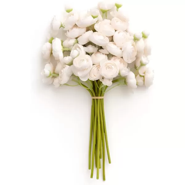 imageLings Moment Ranunculus Artificial Flower Faux Silk Mini Ranunculus Flowers for DIY Bouquet Bulk Fake Wedding Filler Flowers for Centerpieces Arrangements Bridal Shower Decorations Citrus OrangeCream