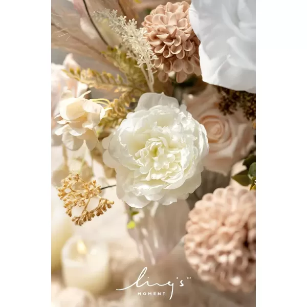 imageLings Moment Terracotta Artificial Flowers Greenery Deluxe Box Set Burnt Orange Fake Flower for DIY Wedding Bridal Bouquet Centerpieces Decor Floral Arrangement Decor etcBoho  Nude