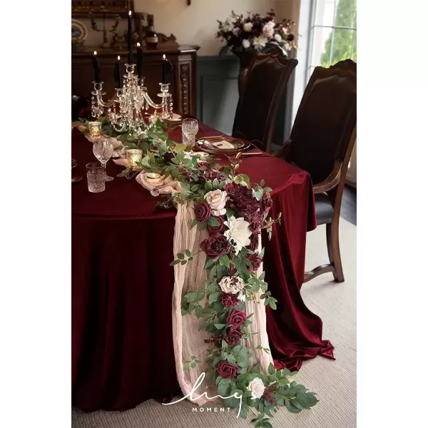 imageLings Moment Flowers Avalanche Rose 16pcs Burgundy Flowers 25quot ampamp 35quot Mixed Foam Fake Flowers with StemMarsala