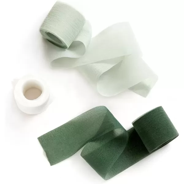 imageLings moment Chiffon Silk Ribbon67Yd Teal Craft Fabric Ribbon Colors Rolls for Gift Wrapping Wedding Floral Bouquets Party DecorationHandmade Frayed Ribbons for Baby Shower Holiday DecorMoss