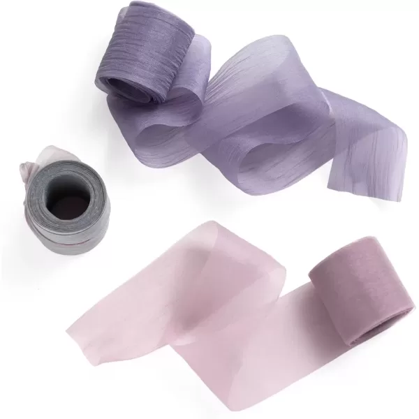 imageLings moment Chiffon Silk Ribbon67Yd Teal Craft Fabric Ribbon Colors Rolls for Gift Wrapping Wedding Floral Bouquets Party DecorationHandmade Frayed Ribbons for Baby Shower Holiday DecorPurple