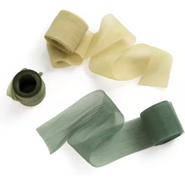 imageLings moment Chiffon Silk Ribbon67Yd Teal Craft Fabric Ribbon Colors Rolls for Gift Wrapping Wedding Floral Bouquets Party DecorationHandmade Frayed Ribbons for Baby Shower Holiday DecorSage