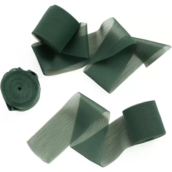 imageLings moment Chiffon Silk Ribbon67Yd Teal Craft Fabric Ribbon Colors Rolls for Gift Wrapping Wedding Floral Bouquets Party DecorationHandmade Frayed Ribbons for Baby Shower Holiday DecorEmerald