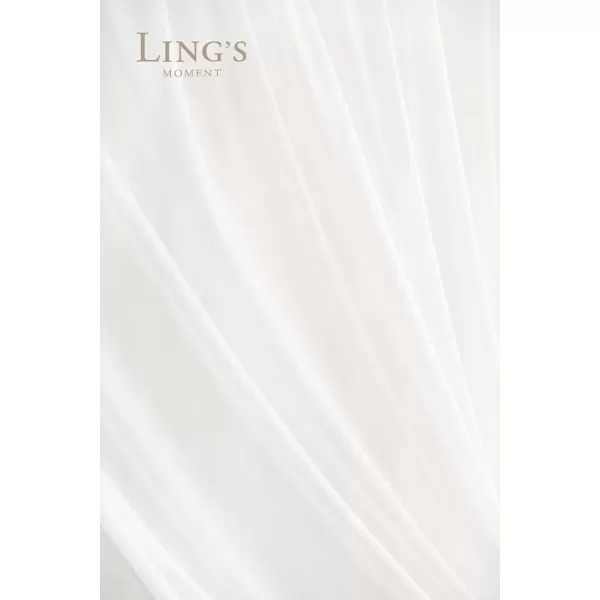 imageLings Moment 10ft x 10ft 2 Layer Ivory Chiffon Like Backdrop Curtains Cream White Sheer Fabric Beige Backdrop Drapes WrinkleFree Drapes for Baby Shower Wedding Arch Party Stage DecorationIvoryBrilliant White