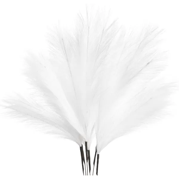 imageLings Moment Artificial Pampas Grass 6pcs Fake White Pompous Grass Vase Filler Flower Arrangement for DIY Boho Wedding Home Living Room Decoration 23quot58cmWhite