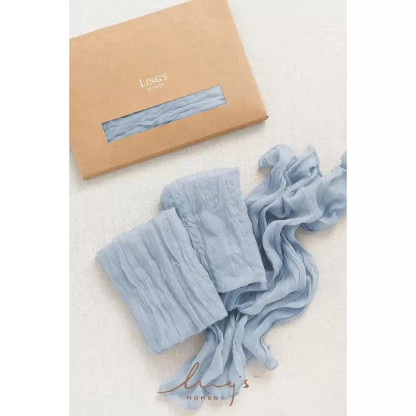 imageLings Moment Cloth Napkins Set of 1019 x 19 Inches Gauze Cheesecloth Napkins Cloth WashableSoftDurableTable Dinner Napkins for PartyWedding and DinnerPurpleDusty Blue