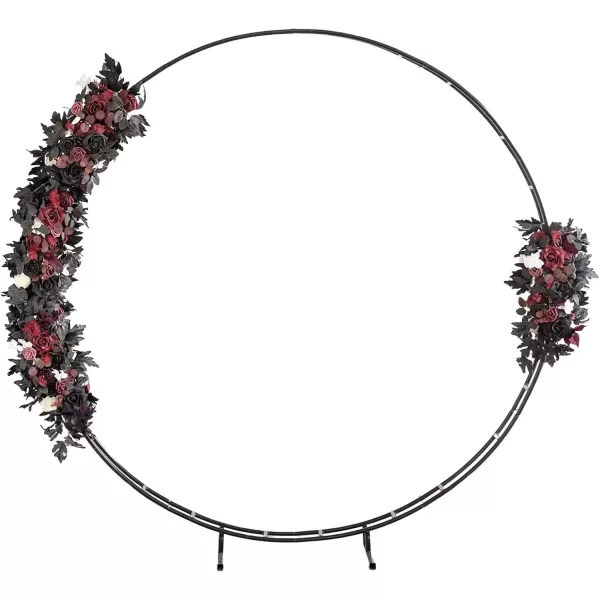 imageLings Moment Fall Wedding Arch Artificial Flowers Ceremony Backdrop 4 Swags of Rose Arbor Decorations Orange White Outdoor Hanging Party Reception Floral Garland Arrangement DecorBlack  Burgundy