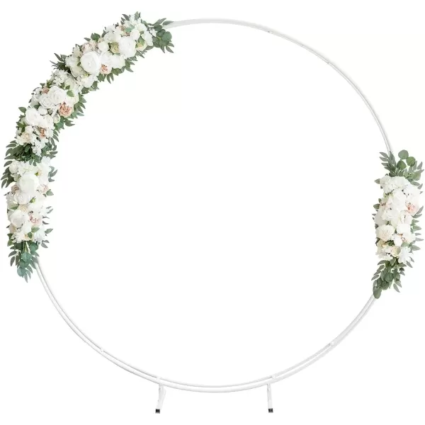 imageLings Moment Fall Wedding Arch Artificial Flowers Ceremony Backdrop 4 Swags of Rose Arbor Decorations Orange White Outdoor Hanging Party Reception Floral Garland Arrangement DecorWhite  Sage