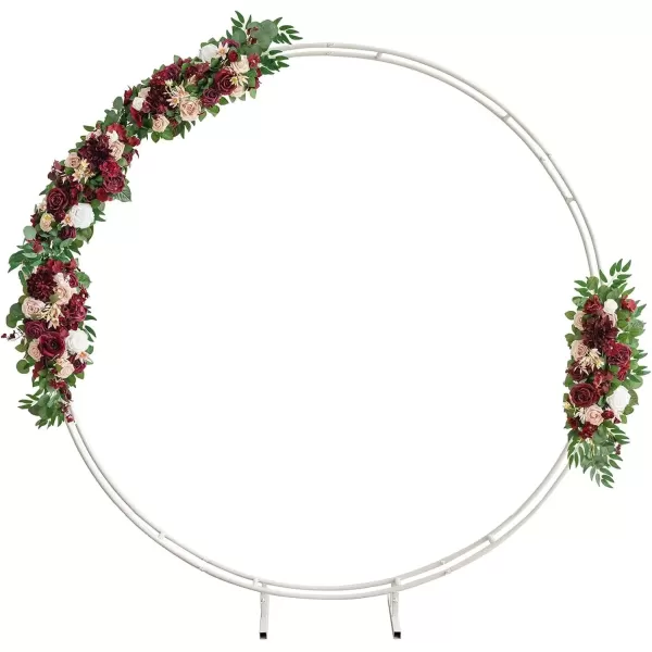 imageLings Moment Fall Wedding Arch Artificial Flowers Ceremony Backdrop 4 Swags of Rose Arbor Decorations Orange White Outdoor Hanging Party Reception Floral Garland Arrangement DecorMarsala  Blush