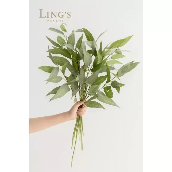 imageLings Moment Artificial Plants Eucalyptus Leaves Branches10Pcs 177quotTall Fake Greenery Filler wStems Lifelike Texture Plant Decor for Wedding BouquetsTable Centerpieces OutdoorPartyRoomOffice