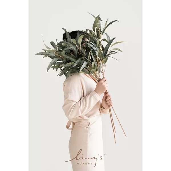 imageLings Moment Artificial Plants Salix Leaves Branches4Pcs 175quotTall Sage Green Fake Willow Greenery Filler Decor wStems Lifelike Texture Plant Decor for Wedding BouquetsTable Centerpieces OfficeGrsage Green