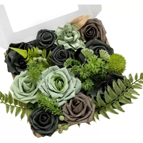 imageLings Moment Caly Aster ampamp Nude Artificial Flowers and Greenery Deluxe Combo Box Set Fake Flower for DIY Wedding Bridal Bouquet Centerpieces Decor Floral Arrangement Decor etcA2emerald  Gold