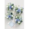 imageLings Moment Artificial Flowers Burgundy ampamp Navy Blue Bridesmaid Bouquet Set of 4 Wedding Flowers Bouquets for Bridesmaids 7 Inch Bridal Bouquets for Bridesmaids Wedding etcBludusty  Navy Blue