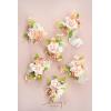imageLings Moment Artificial Flowers Fake Faux Foam Roses Gardenia Combo for DIY Wedding Bouquets Centerpieces Arrangements Bridal Shower Party Home Decorations Dusty Blue ampamp White 24pcsBlush