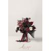 imageLings Moment Black and Burgundy Wedding Bouquets for Bride Gothic Bridal Bouquets for Bride 13 Inch Free Form Artificial Wedding Flower BouquetBlkmoody Burgundy  Black