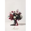 imageLings Moment Black and Burgundy Wedding Bouquets for Bride Gothic Bridal Bouquets for Bride 13 Inch Free Form Artificial Wedding Flower BouquetBlkmoody Burgundy  Black