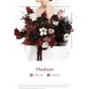 imageLings Moment Black and Burgundy Wedding Bouquets for Bride Gothic Bridal Bouquets for Bride 13 Inch Free Form Artificial Wedding Flower BouquetBlkmoody Burgundy  Black