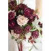 imageLings Moment Black and Burgundy Wedding Bouquets for Bride Gothic Bridal Bouquets for Bride 13 Inch Free Form Artificial Wedding Flower BouquetRedmarsala  Blush