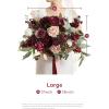 imageLings Moment Black and Burgundy Wedding Bouquets for Bride Gothic Bridal Bouquets for Bride 13 Inch Free Form Artificial Wedding Flower BouquetRedmarsala  Blush