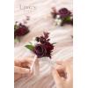 imageLings Moment Boutonniere for Men 6pcs Groom Groomsmen Boutonniere Artificial Flowers for Wedding DecorPromHomecoming etcBlueRedburgundy  Marsala