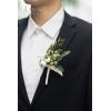 imageLings Moment Boutonniere for Men 10pcs Groomsmen Guest Boutonniere Artificial Flowers for Wedding DcorPromHomecomingetcBlack Gothic BurgundyGrnwhite  Greenery Berry