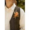 imageLings Moment Boutonniere for Men 10pcs Groomsmen Guest Boutonniere Artificial Flowers for Wedding DcorPromHomecomingetcBlack Gothic BurgundyOrboho Dried  Burnt Orange