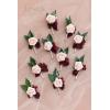 imageLings Moment Boutonniere for Men 10pcs Groomsmen Guest Boutonniere Artificial Flowers for Wedding DcorPromHomecomingetcBlack Gothic BurgundyPkred  Blush Pink