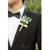 imageLings Moment Boutonniere for Men 10pcs Groomsmen Guest Boutonniere Artificial Flowers for Wedding DcorPromHomecomingetcBlack Gothic BurgundyWhtbaby Breath  White Pearl