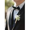 imageLings Moment Boutonniere for Men 10pcs Groomsmen Guest Boutonniere Artificial Flowers for Wedding DcorPromHomecomingetcBlack Gothic BurgundyWhtbaby Breath  White