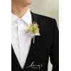 imageLings Moment Boutonniere for Men 10pcs Groomsmen Guest Boutonniere Artificial Flowers for Wedding DcorPromHomecomingetcBlack Gothic BurgundyWhtemerald Green  Beige