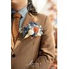 imageLings Moment Single Pocket Boutonniere for Man Groom Artificial Flowers for Wedding DecorPromHomecomingGraduation etcNavy Blue Pompon Mum