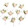 imageLings Moment Boutonniere for Men 10pcs Groomsmen Guest Boutonniere Artificial Flowers for Wedding DcorPromHomecomingetcBlush Coral Peach PinkPkblush  Pink