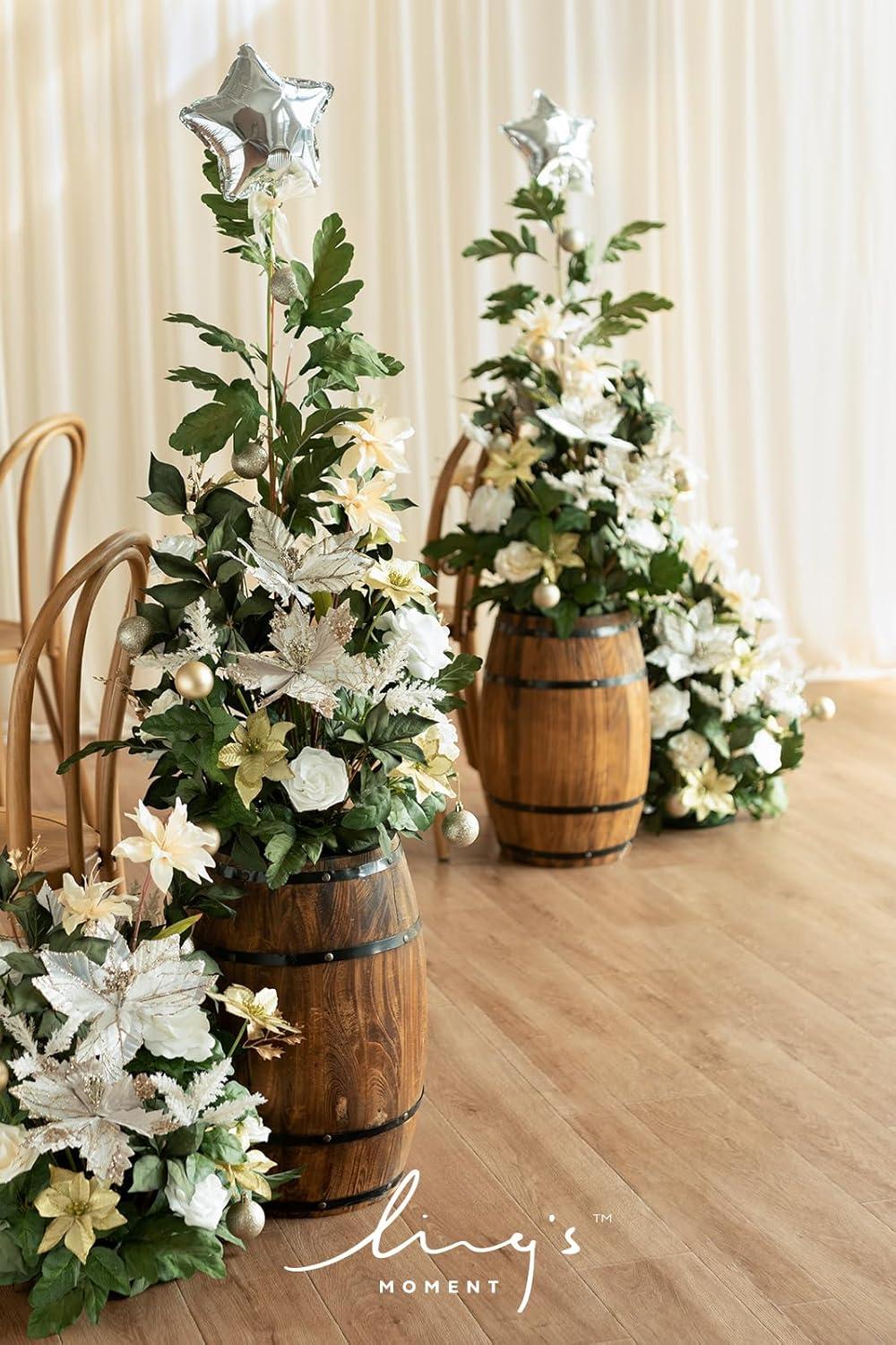 imageLings Moment 41quot Tall Free Standing Artificial Flowers Arrangements 2 pcs Wedding Arch Altar Stage Decorations Champagne Christmas for Ceremony Reception Rose Floral Party Outdoor Centerpieces Decor