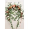 imageLings Moment 65FT Backdrop Floral Garland Artificial Wedding Arch Flowers Sage Green Decor Pink Ceremony Reception Hanging Eucalyptus Rose Arbor Arrangement Outdoor Party Swag Home DecorationsOrterracotta  Orange