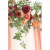 imageLings Moment 65FT Backdrop Floral Garland Artificial Wedding Arch Flowers Sage Green Decor Pink Ceremony Reception Hanging Eucalyptus Rose Arbor Arrangement Outdoor Party Swag Home DecorationsOrterracotta  Orange