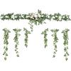 imageLings Moment 65FT Backdrop Floral Garland Artificial Wedding Arch Flowers Sage Green Decor Pink Ceremony Reception Hanging Eucalyptus Rose Arbor Arrangement Outdoor Party Swag Home DecorationsWhite  Sage2025 New