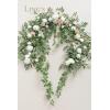 imageLings Moment 65FT Backdrop Floral Garland Artificial Wedding Arch Flowers Sage Green Decor Pink Ceremony Reception Hanging Eucalyptus Rose Arbor Arrangement Outdoor Party Swag Home DecorationsWhite  Sage2024 New