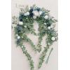 imageLings Moment 65FT Backdrop Floral Garland Artificial Wedding Arch Flowers Sage Green Decor Pink Ceremony Reception Hanging Eucalyptus Rose Arbor Arrangement Outdoor Party Swag Home DecorationsBludusty Blue  Navy