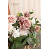 imageLings Moment Fall Wedding Floral Swag Welcome Sign Artificial Flowers Backdrop Garland Terracotta Orange For Ceremony Reception Wall Easel Home Decoration Entryway Faux Outdoor Board Head Table DecorDusty Rose  Creamnot Included Sign