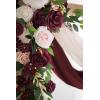 imageLings Moment Hanging Wedding Arch Flowers Kit Pack of 4 2pcs Arbor Artificial Flower Arrangement 1 Chiffon Drape Ceremony Reception Rose Backdrop White Faux Floral Outdoor Party DecorRedmarsala  Blush