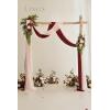 imageLings Moment Hanging Wedding Arch Flowers Kit Pack of 4 2pcs Arbor Artificial Flower Arrangement 1 Chiffon Drape Ceremony Reception Rose Backdrop White Faux Floral Outdoor Party DecorRedmarsala  Blush