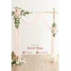 imageLings Moment Hanging Wedding Arch Flowers Kit Pack of 4 2pcs Arbor Artificial Flower Arrangement 1 Chiffon Drape Ceremony Reception Rose Backdrop White Faux Floral Outdoor Party DecorPkblush  Cream