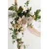 imageLings Moment Hanging Wedding Arch Flowers Kit Pack of 4 2pcs Arbor Artificial Flower Arrangement 1 Chiffon Drape Ceremony Reception Rose Backdrop White Faux Floral Outdoor Party DecorWhtgold Champagne Christmas