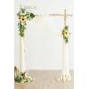 imageLings Moment Hanging Wedding Arch Flowers Kit Pack of 4 2pcs Arbor Artificial Flower Arrangement 1 Chiffon Drape Ceremony Reception Rose Backdrop White Faux Floral Outdoor Party DecorWhtsunflower New