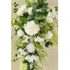 imageLings Moment Hanging Wedding Arch Flowers Kit Pack of 4 2pcs Arbor Artificial Flower Arrangement 1 Chiffon Drape Ceremony Reception Rose Backdrop White Faux Floral Outdoor Party DecorWhtwhite  Lily  Olive