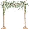 imageLings Moment 65FT Backdrop Floral Garland Artificial Wedding Arch Flowers Sage Green Decor Pink Ceremony Reception Hanging Eucalyptus Rose Arbor Arrangement Outdoor Party Swag Home DecorationsWhite  Sage2024 New