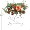 imageLings Moment Fall Wedding Floral Swag Welcome Sign Artificial Flowers Backdrop Garland Terracotta Orange For Ceremony Reception Wall Easel Home Decoration Entryway Faux Outdoor Board Head Table DecorAmber  Terracottanot Included Sign